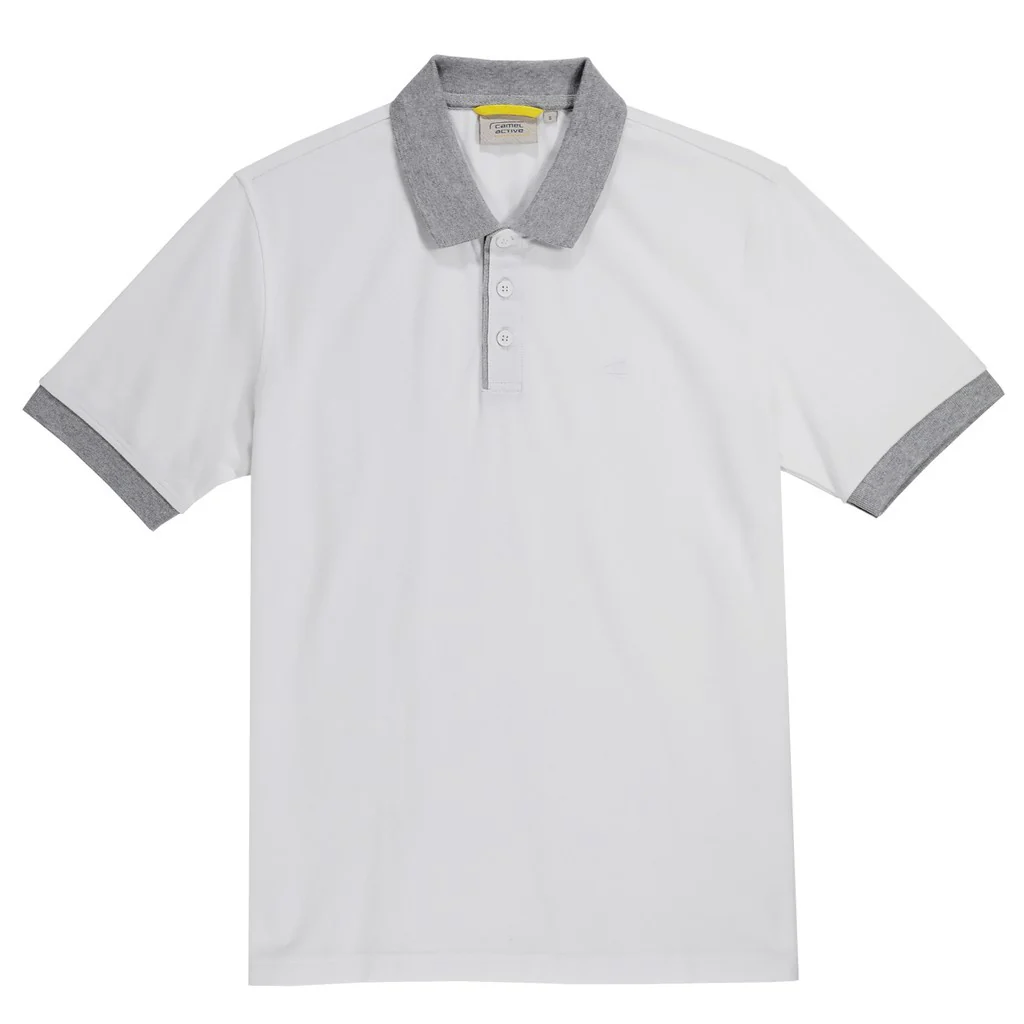 Short Sleeve Polo in Regular Fit with Contrast Ribbed in 7 Colors Cotton Pique 9-280Y21CL1038 - Image 2